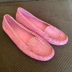 Aerosoles Pink Crocodile Loafers